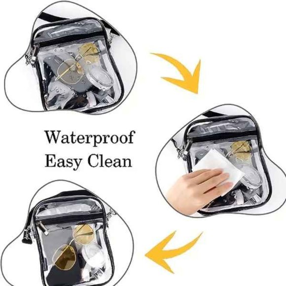 Clear Crossbody Size MD Handbag for Stadium Events - NWT- Unisex - Picture 5 of 9